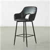 Image 1 : T6331 BROADWAY Leather Bar Stool(65cm,Black) - NEW PRODUCT DETAILSPremium fabricBlack powder-coate
