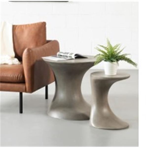 T6128 ELEPHAS Concrete Side Table(59CM, Grey)