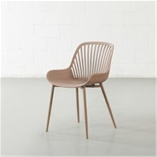T6303 DANIELLA Plastic Dining Chair(Brown) CHAIR DIMENSIONS WIDTH: 50cm |19.7" DEPTH: 57.5 cm | 22.6