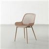 Image 1 : T6303 DANIELLA Plastic Dining Chair(Brown) CHAIR DIMENSIONS WIDTH: 50cm |19.7" DEPTH: 57.5 cm | 22.6