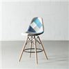 Image 1 : T6300  ESSEN Fabric Stool (65cm,Blue Patchwork) NEW STOOL DIMENSIONSDEPTH: 53 cm | 20.9" WIDTH:¬[x=