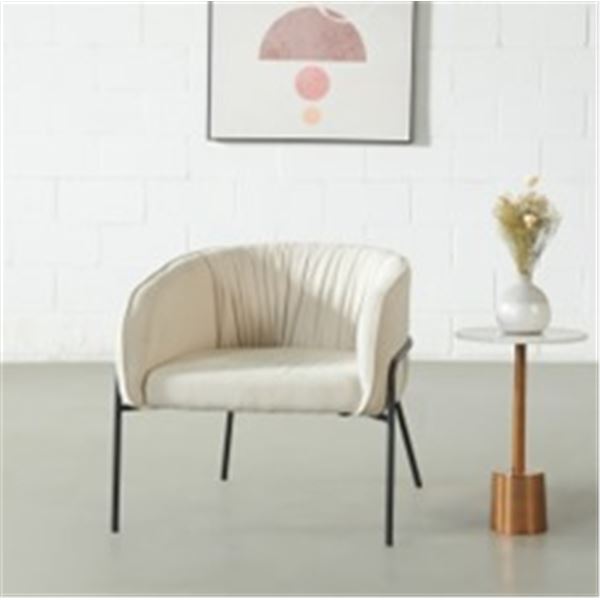 T6273 AGNES Fabric Lounge Chair(Beige) PRODUCT DIMENSIONSWIDTH: 74cm | 29.1" DEPTH: 70cm | 27.6" HE