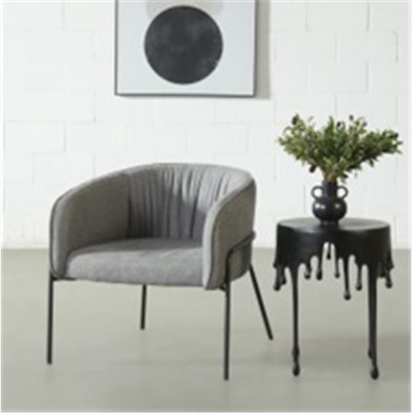 T6272 AGNES Fabric Lounge Chair(Grey)PRODUCT DIMENSIONS WIDTH: 74cm | 29.1" DEPTH: 70cm | 27.6" HEIG