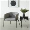 Image 1 : T6272 AGNES Fabric Lounge Chair(Grey)PRODUCT DIMENSIONS WIDTH: 74cm | 29.1" DEPTH: 70cm | 27.6" HEIG