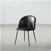 Image 1 : T6238 BRANSON Leather Dining Chair(Black) CHAIR DIMENSIONS WIDTH: 48.5 cm |19.1¬ì DEPTH: 52 cm | 20.