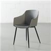 Image 1 : T6178 VENECIA Plastic Armchair(Grey) PRODUCT DETAILSPolypropylene plastic Steel legsIndoor use onl