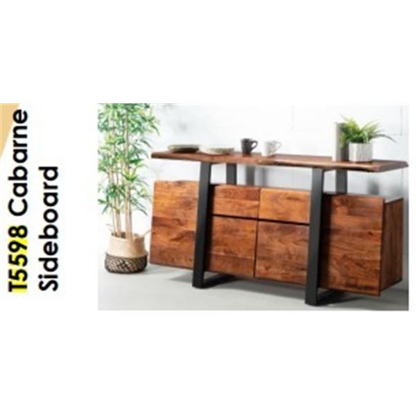T5598 CABARNE Acacia Sideboard DEPTH: 44.45 cm | 17.5" WIDTH: 175.26 cm | 69" HEIGHT: 90 cm | 35.5" 