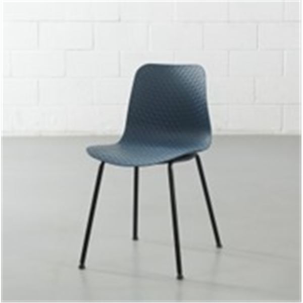 T6166 JACOB Plastic Dining Chair(Blue)PRODUCT DETAILSPolypropylene plastic Steel legsIndoor use on