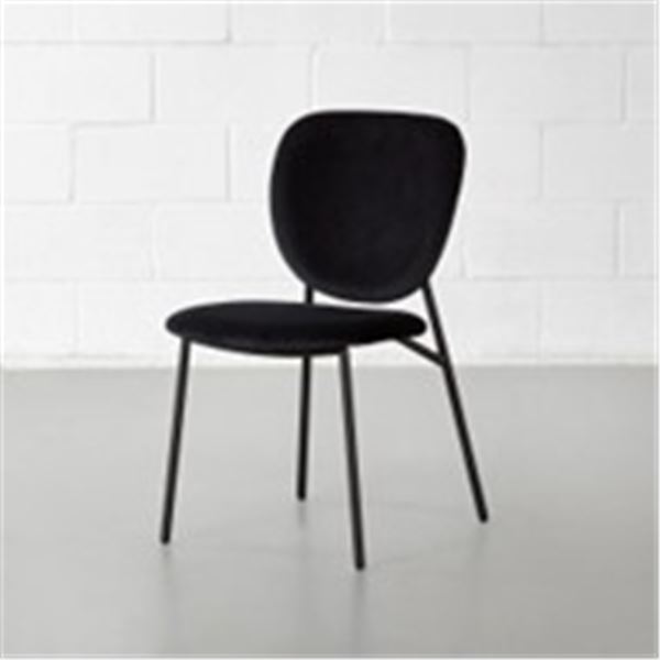 T6058 SIERRA Velvet Dining Chair(Black) PRODUCT DETAILSHigh-quality fabricBlack-coated metal legs