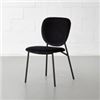 Image 1 : T6058 SIERRA Velvet Dining Chair(Black) PRODUCT DETAILSHigh-quality fabricBlack-coated metal legs