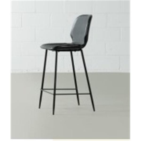 T5625 MONROE Leather Counter Stool(65cm,Black)WIDTH: 50.5 cm |19.9" DEPTH: 55.5 cm | 21.9" HEIGHT: 9