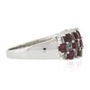 Image 5 : 18K White Gold 2.65 ctw Square Ruby & Baguette Diamond Checkerboard Cocktail Rin