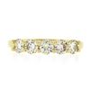 Image 6 : NEW 18k Gold .92 ctw Round Low Profile Light Brown Diamond 5 Stone Stack Band Ri