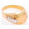 Image 1 : 18kt Gold Overlay Signet Ring Size 13