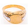 Image 2 : 18kt Gold Overlay Signet Ring Size 13
