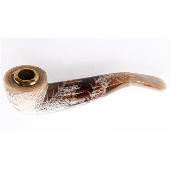 Hand Made Cowbone Pipe w/ Brass Insert - Origin Bankok
