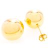 Image 1 : 18kt Gold Overlay Gold Ball Stud Earrings