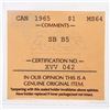 Image 2 : 1965 Canada Silver Dollar MS64 SB/B5  ICCS