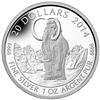 Image 1 : 2014 $20 The WOOLLY MAMMOTH - .9999 PURE SILVER COIN - Royal Canadian Mint Issue