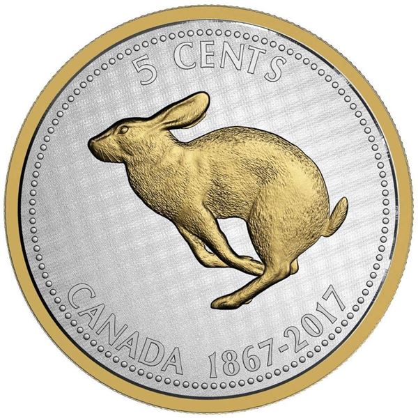 1867-2017 5c Big Coin Series: Rabbit - 5 oz. Pure Silver CoinScarce, popular, beautiful, and visuall