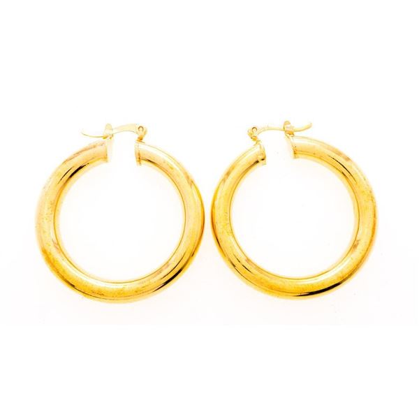 18kt Gold Overlay Hoop Earrings
