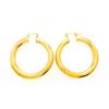 Image 1 : 18kt Gold Overlay Hoop Earrings