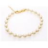 Image 1 : 18kt Gold Overlay Pearl Bracelet 6mm