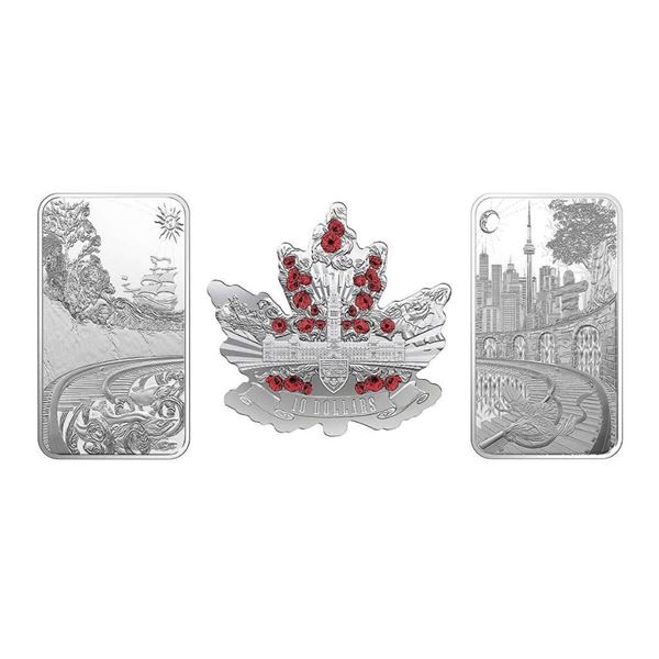 2018 Beneath Thy Shining Skies - Pure Silver 3-Coin Set  - This first time three part collection cre