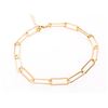 Image 1 : 18kt Gold Overlay Paper Clip Link Bracelet 7.5"
