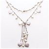 Image 1 : Silver Multi Strand Pearl Necklace
