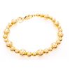 Image 1 : 18kt Gold Overlay Bead Bracelet  7.5"