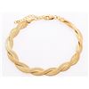 Image 2 : 18kt Gold Overlay Triple Inter Woven Herring Bone Bracelet