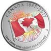 Image 1 : RCM Proudly Canadian 2017 $5 Fine Silver Coin Folio- 1867-1967 Canada 150 Red Flag