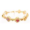 Image 1 : 18kt Gold Overlay Gemstone Bracelet