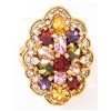 Image 2 : Custom Multi Gemstone Cluster Ring