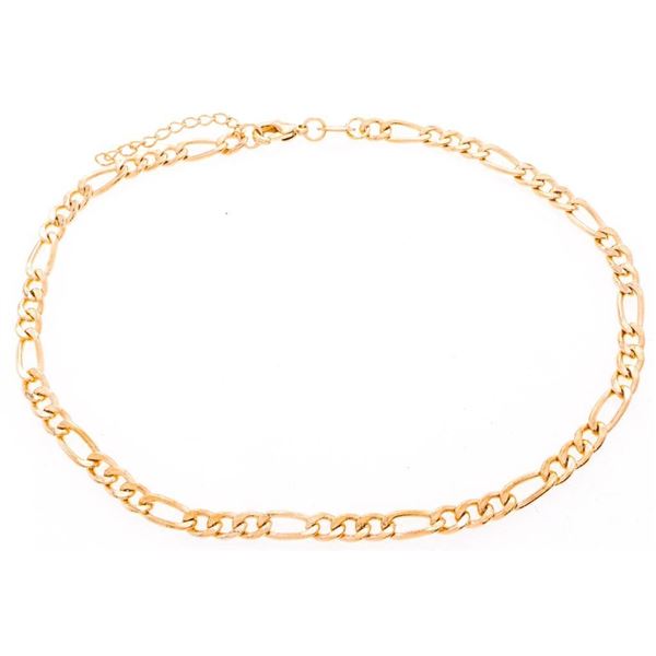 18kt Gold Overlay Anklet Chain 10"