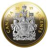 Image 1 : 2019 5 - OUNCE Fine Silver Gold Plated Coin - Big Coin Series -50 Cent Coin