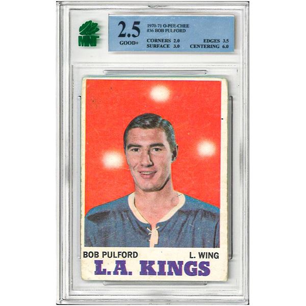 E -  1970-71 O-Pee-Chee Set-Break # 36 Bob Pulford Graded 2.5 MNT
