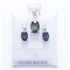 Image 1 : 925 Sterling Silver Genuine MYSTIC TOPAZ Earring & Pendant Set1