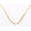 Image 1 : 18kt Gold Overlay Flat Bar Link Necklace/Chain 18"