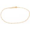 Image 1 : 18kt Gold Overlay Anklet Chain 10"