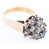 Image 3 : 14kt Gold Hand Made Fancy Diamond Cluster ring, 25 Diamonds = .95ct. Appraisal $4010.00
