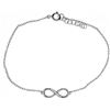 Image 1 : 925 Sterling Silver Diamond Bracelet - Infinity Design1