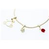 Image 2 : Charm Bracelet, Sterling Silver/GP Snake Style