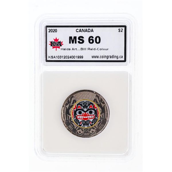 Canada 2020 $2 - Haida Art - Bill Reid Colour -MS60 KSA