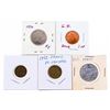 Image 1 : Grouping of 5 UK-France  Coins Mixed -