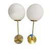 Image 2 : Movie Set Dec - Set of 2 Mid-Century Brass Sconces, Not Tested & 1 Vintage Small Lamp