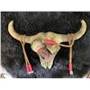 Image 2 : Native American Buffalo Skull Decor Dream Catcher - approx. 17" Diameter