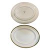 Image 2 : Wedgwood "Oberon" Tea Set - includes 4 Tea Cups/10 assorted Vegetal Plates & 18 Plain Plates