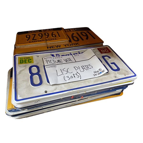  Htda” Movie Set Dec License NY Plates Props - approx. 50-pcs